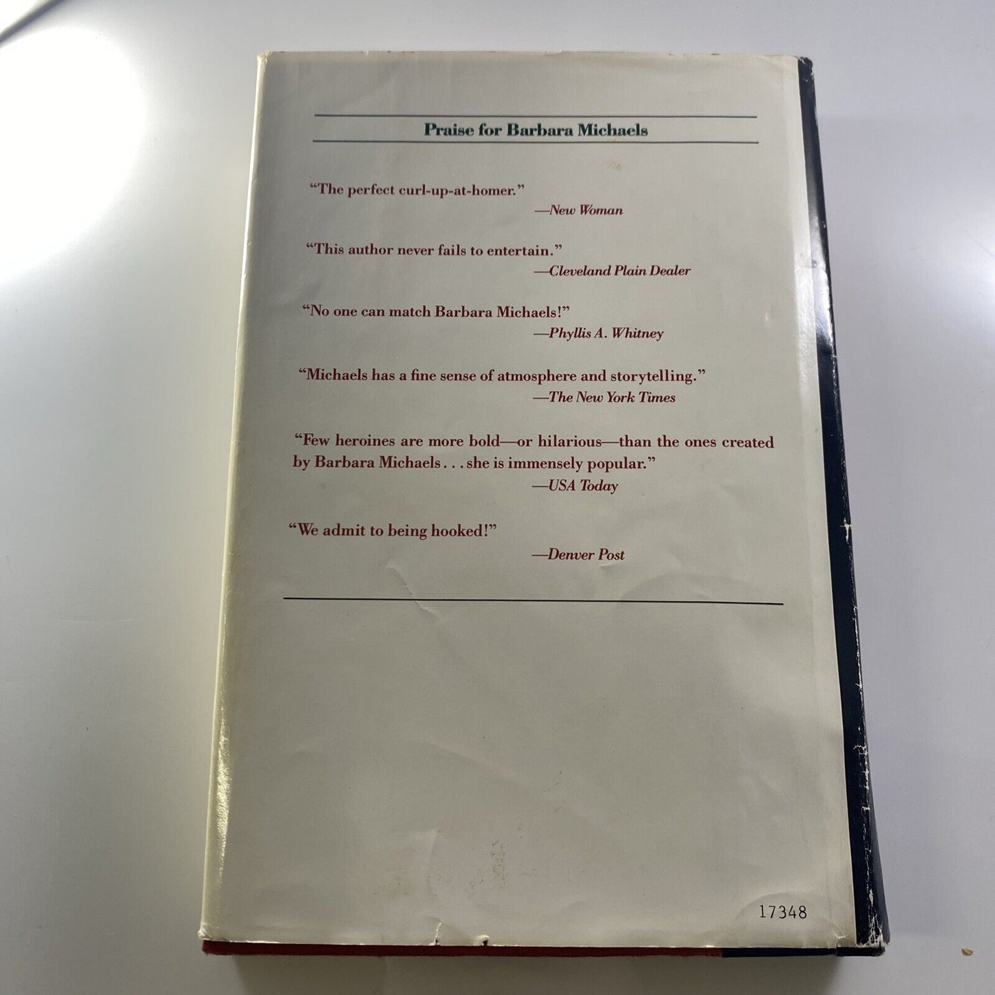Into The Darkness; Hardcover Barbara Michaels 1990 Vintage Romance Book Club Ed