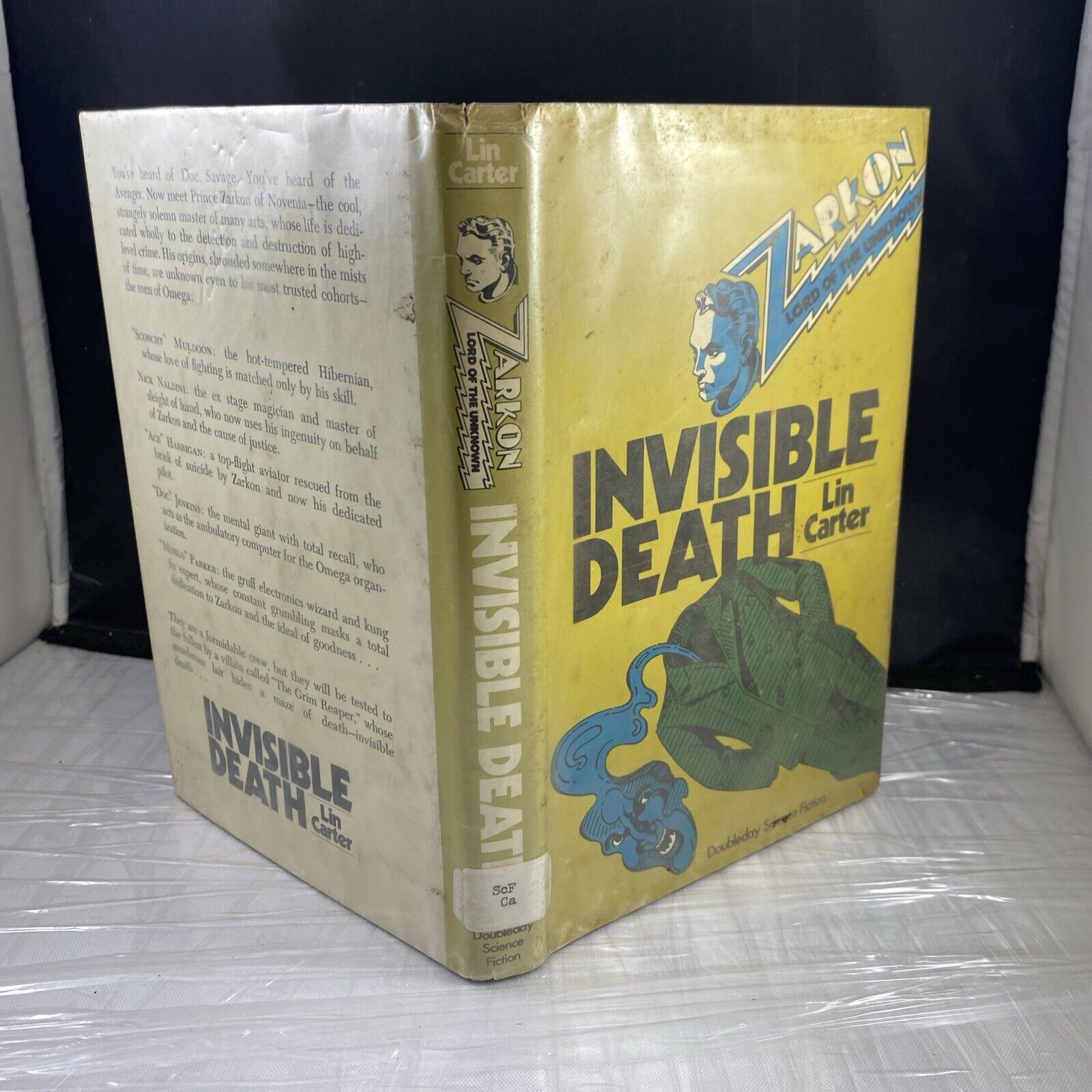 Invisible Death by Lin Carter (HC) Vintage 70s Sci-fi Novel EX LIBRARY ROLLA MO