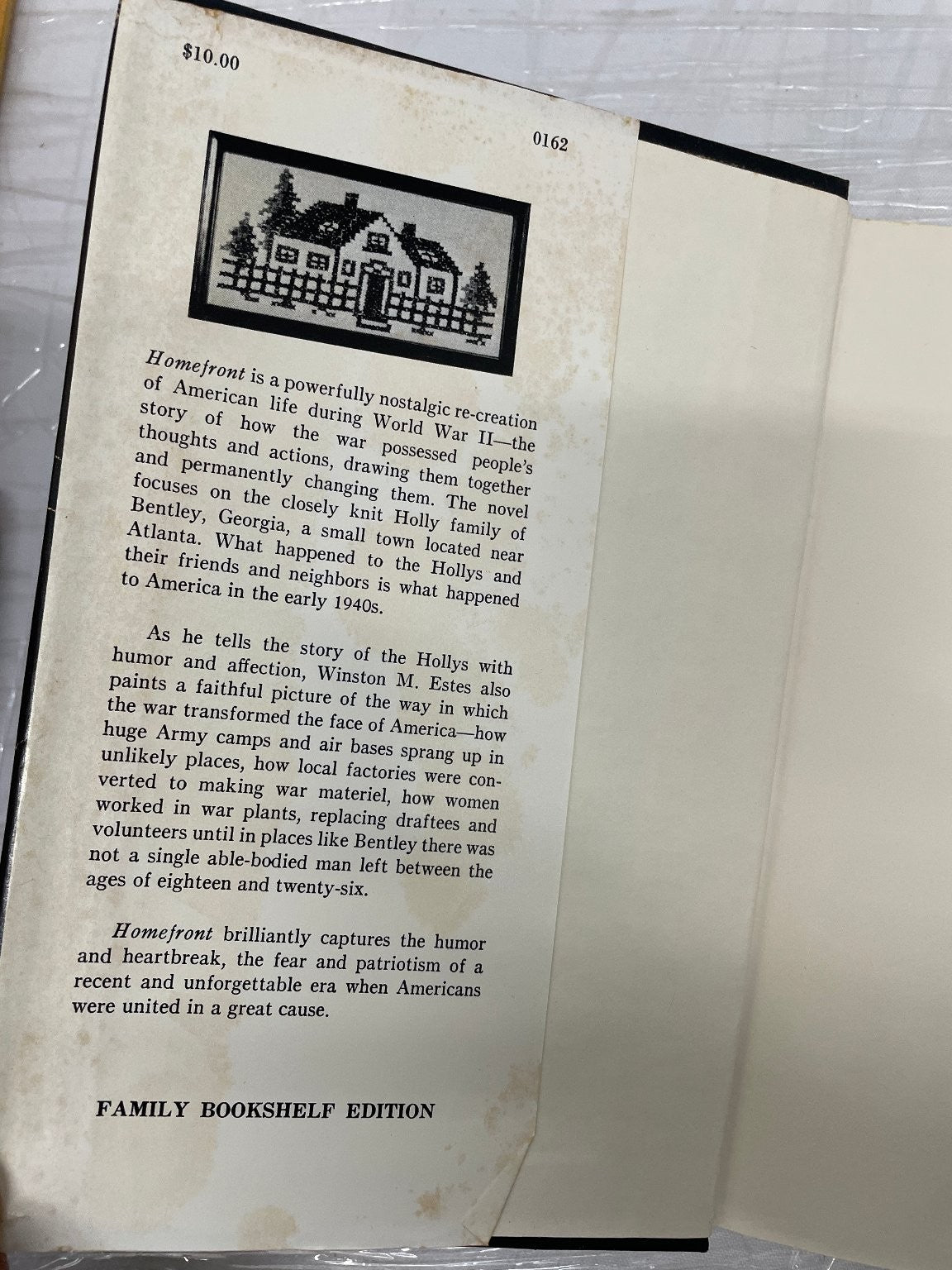 Homefront Winston M. Estes First Edition 1976 Novel WWII Historical Fiction