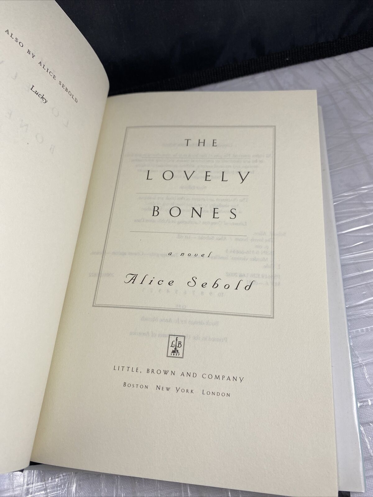 The Lovely Bones by Alice Sebold 2002 Best Seller First Edition First Print