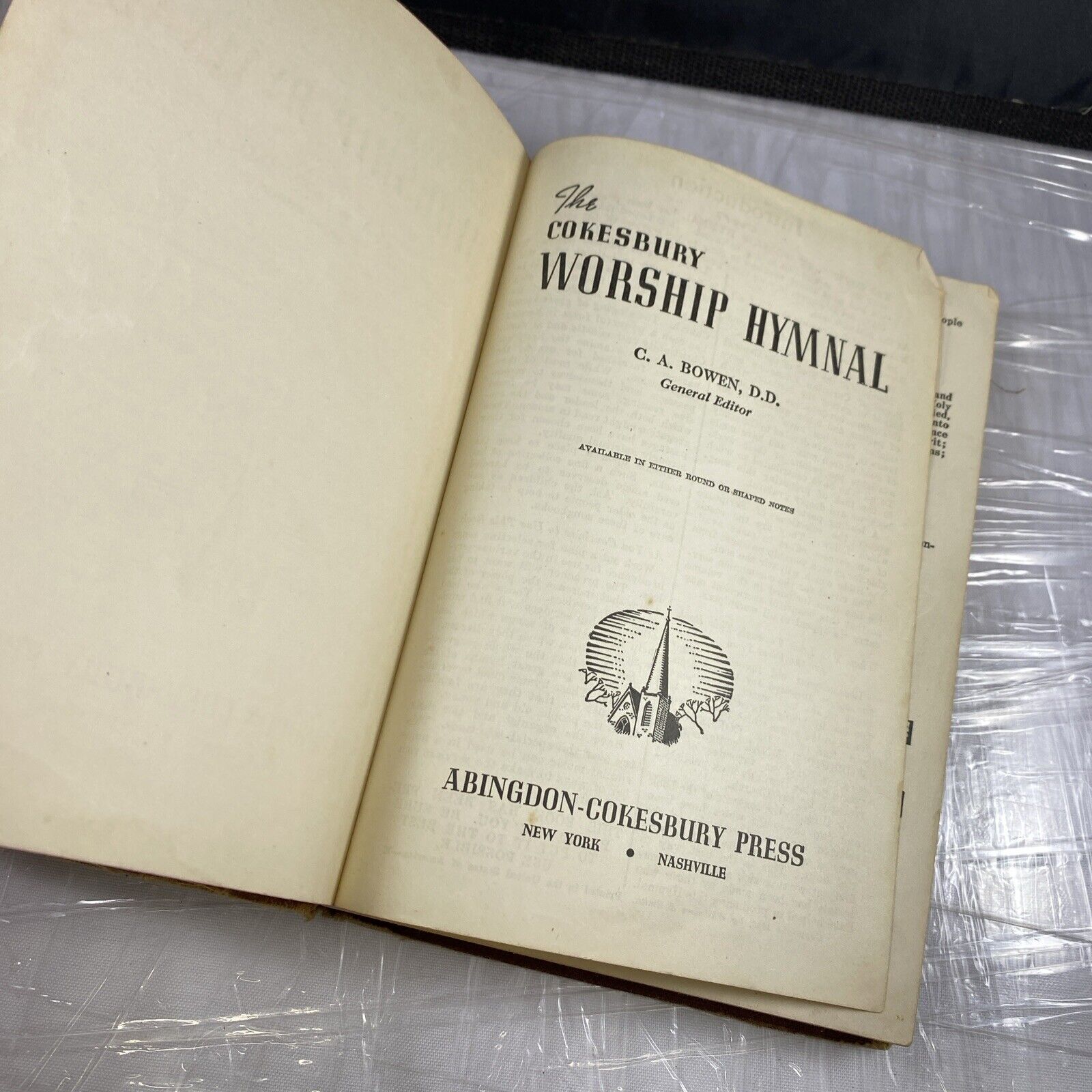 Vintage 1938 The Cokesbury Worship Hymnal Southern Gospel Hymns Church Songs