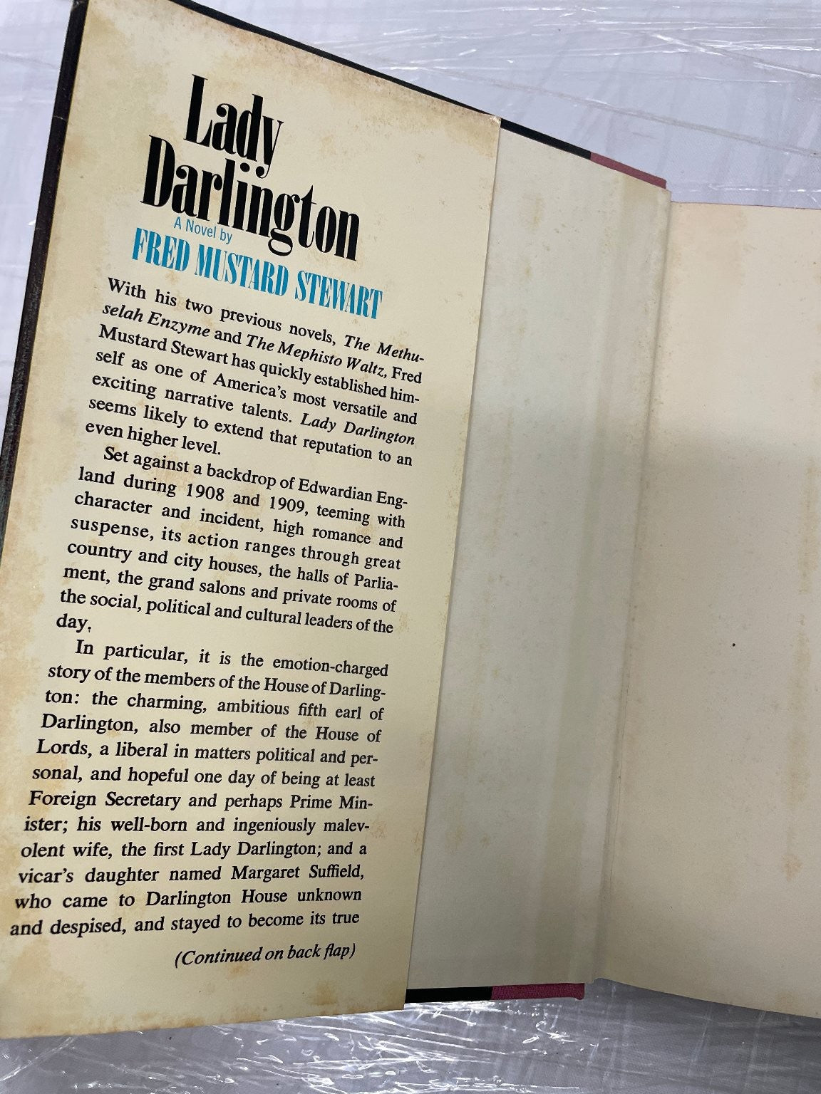 Lady Darlington Fred Mustard Stewart Third Printing 1971 Novel