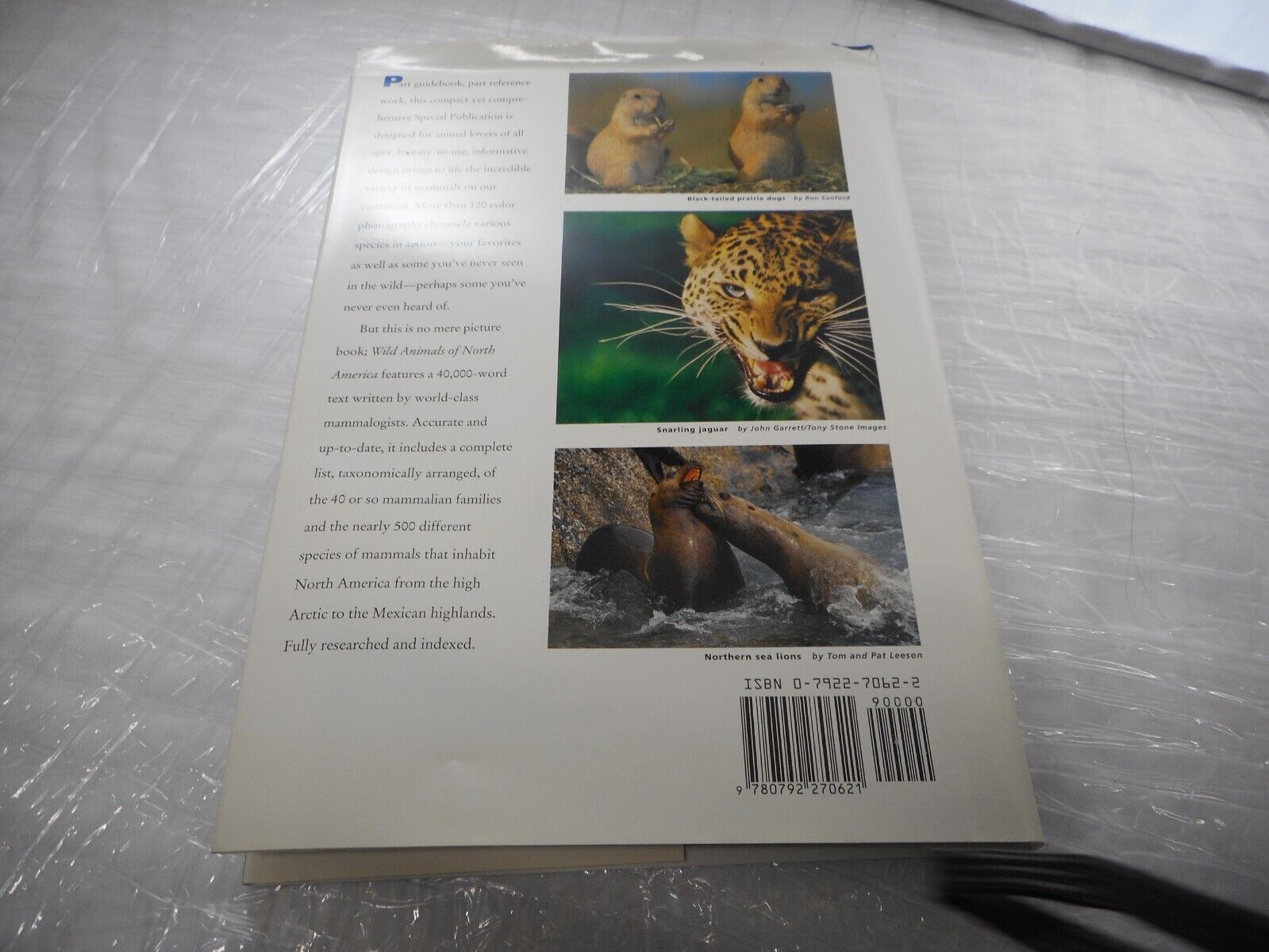 (With Bookplate) National Geographic Wild Animals of North America Hardback 1998