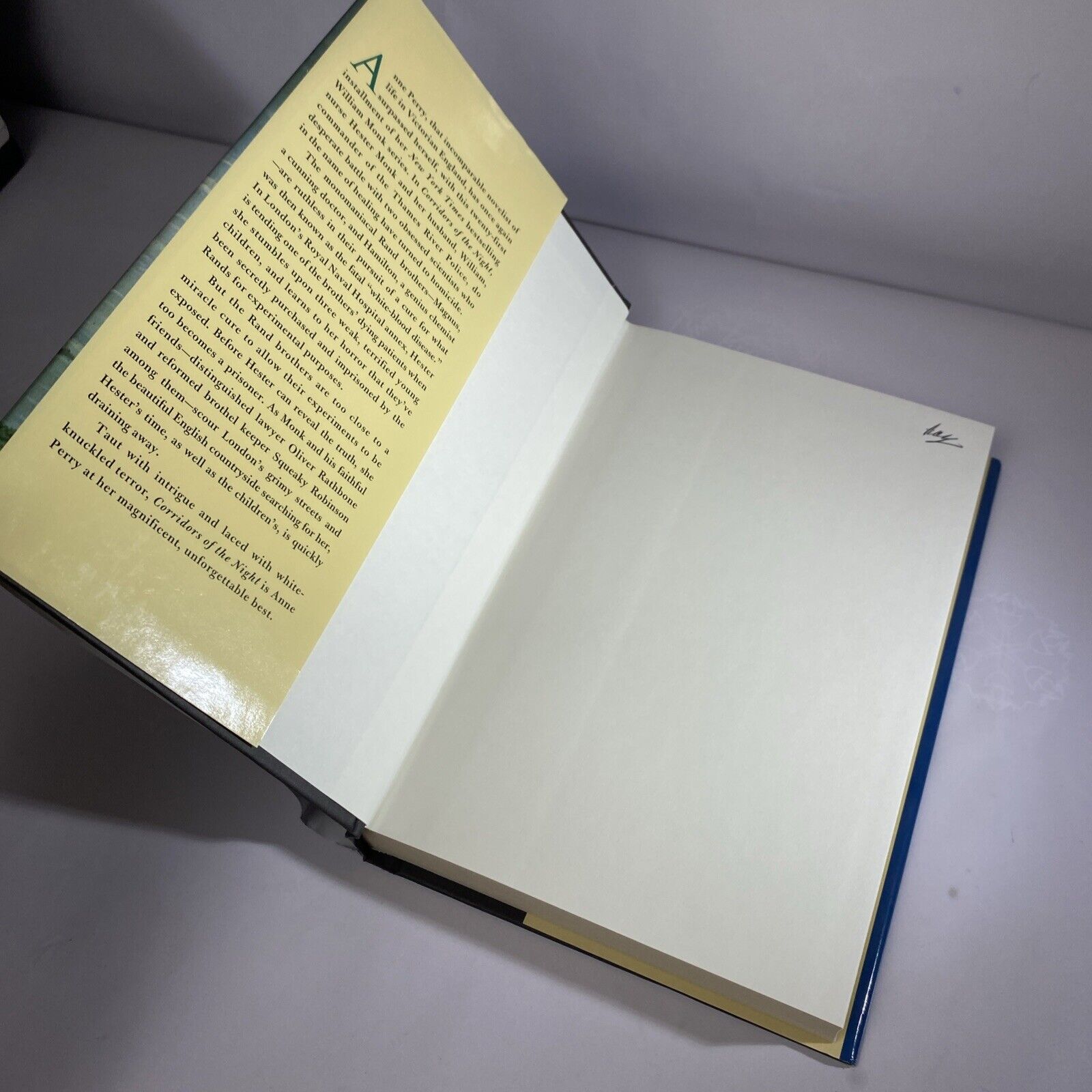 Corridors of the Night Hardcover Anne Perry Very Good Book Club Edition