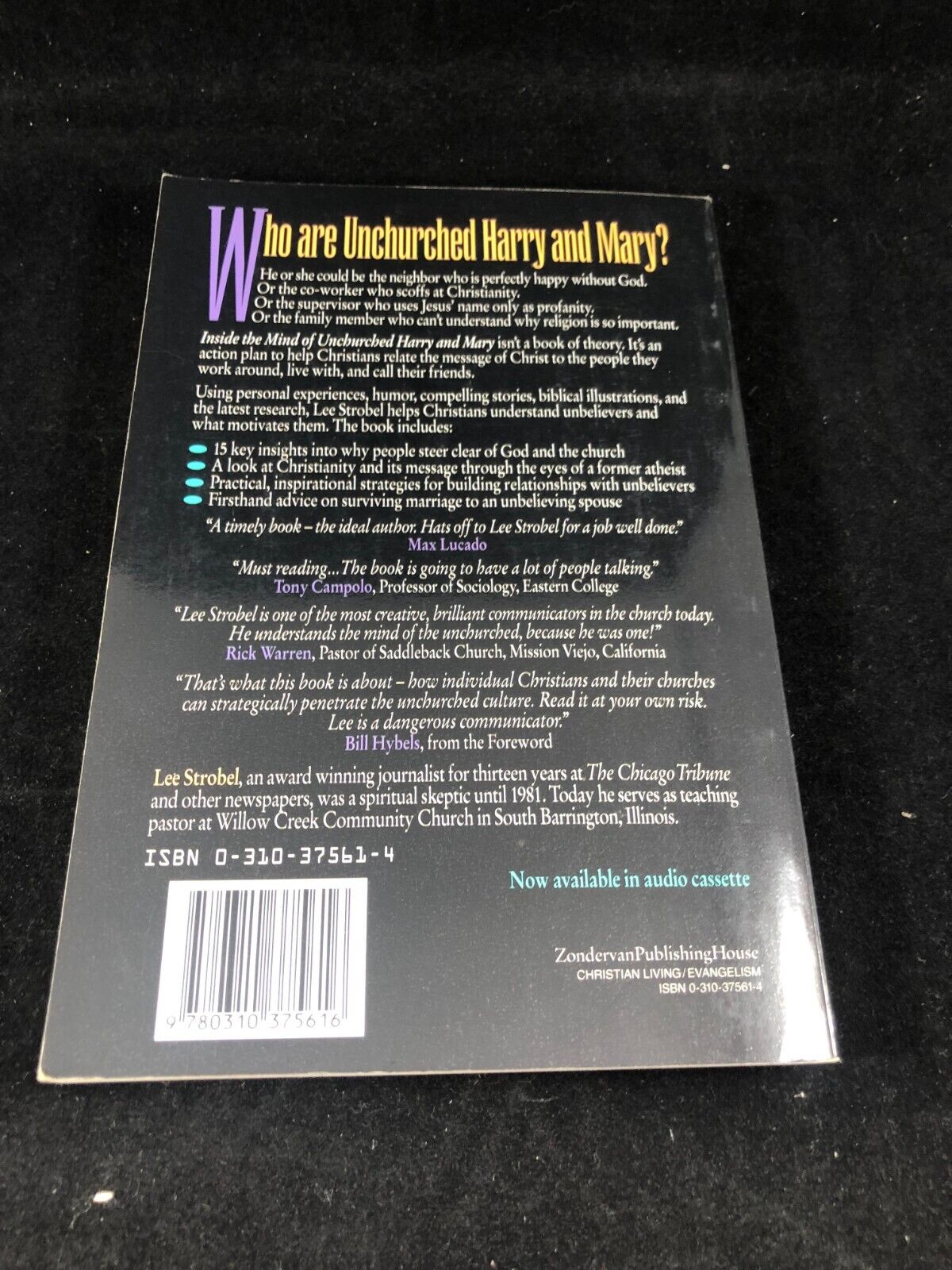 Inside the Mind of Unchurched Harry and Mary by Lee Strobel Paperback 1993