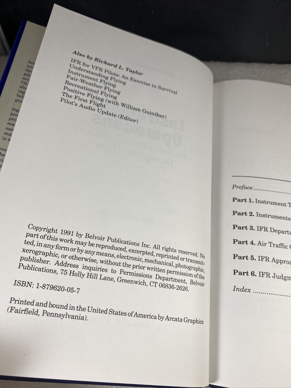 Instrument Operations - Air Safety (Command Decisions Series) Aviation Textbook
