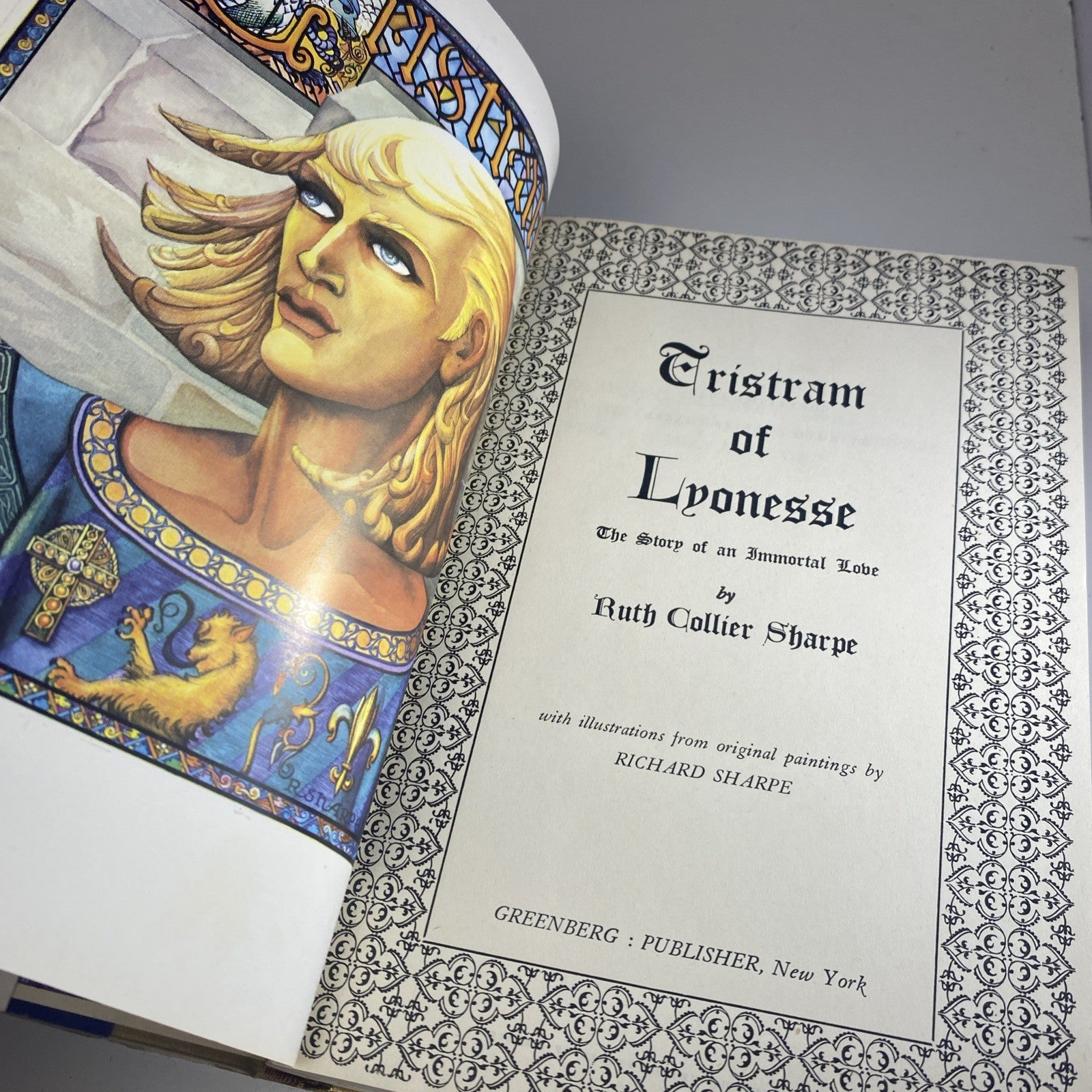 Rare Historical Fiction Tristram of Lyonesse Ruth Collier Sharpe, 1949 Hardcover