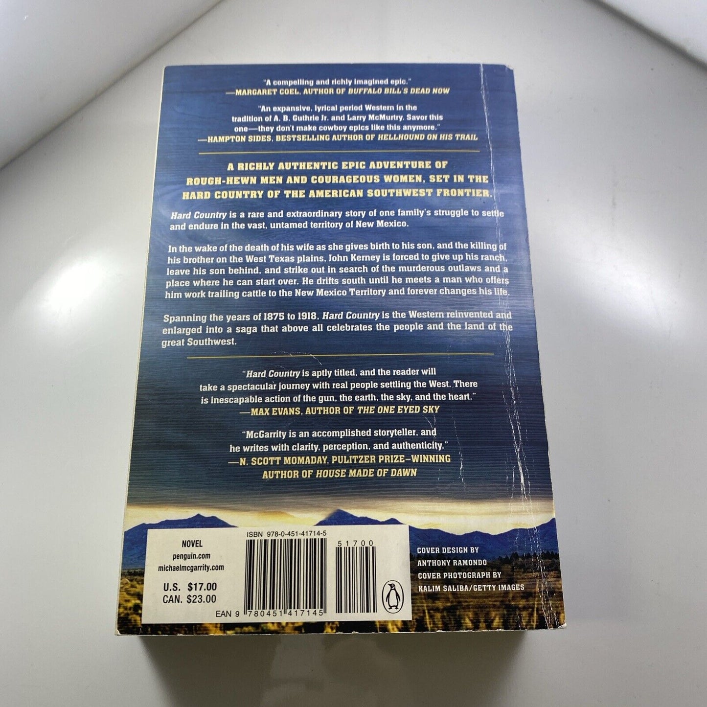 Hard Country Paperback Michael McGarrity Good No Marks Fiction Novel