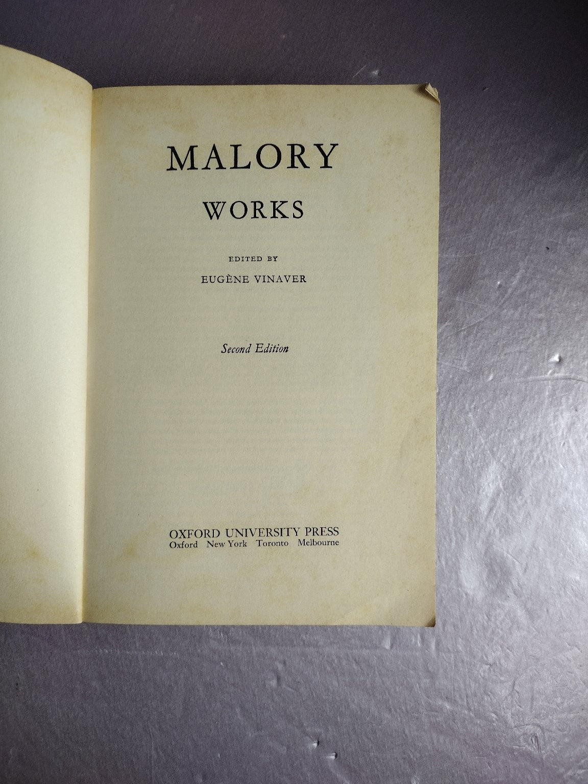 Malory Works Sir Thomas Malory Second Edition Arthurian Legend Oxford
