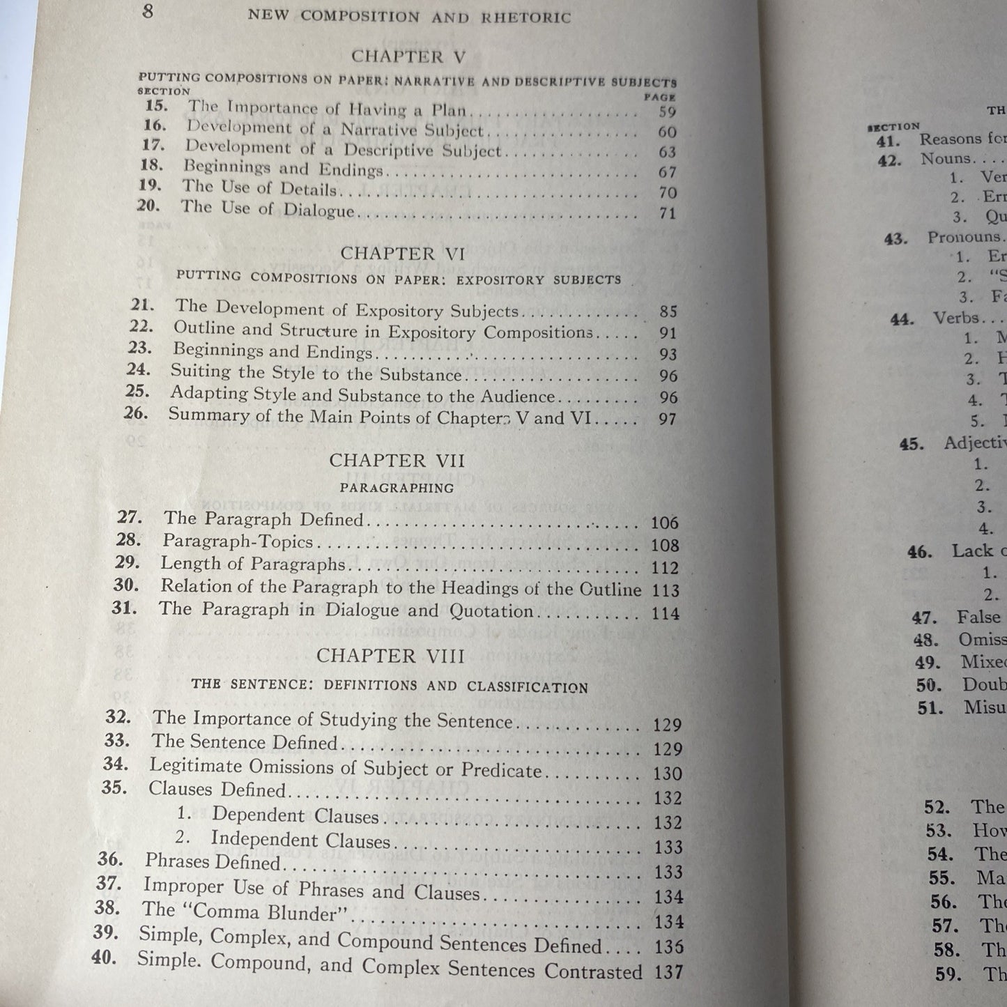 New Composition and Rhetoric Antique English Writing School Book 1911 Hardcover)