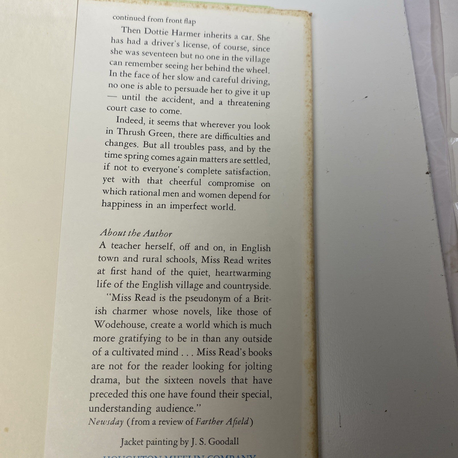 Vintage Novel Battles at Thrush Green by Miss Read First American Edition 1976