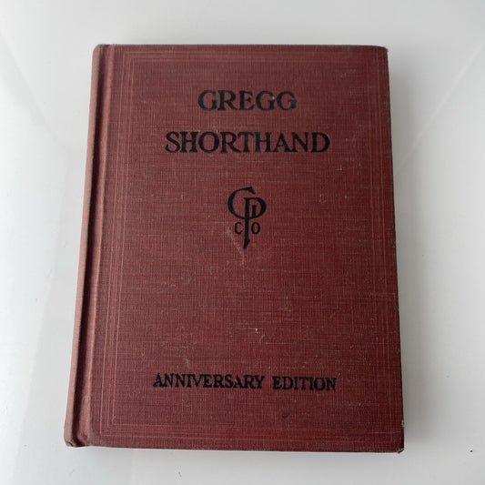 Gregg Shorthand By John Robert Gregg Anniversary Edition HC Textbook Vintage Red