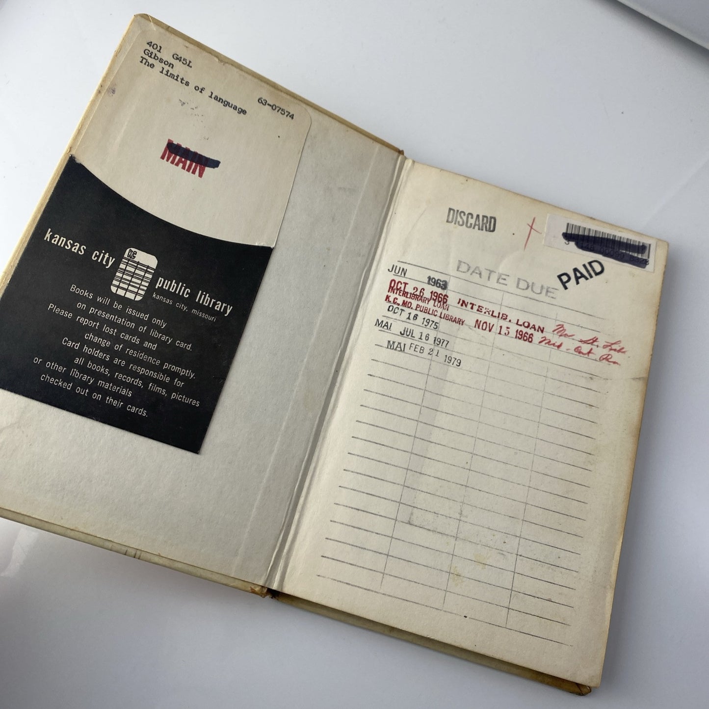 The Limits Of Language Science Philosophy Vintage 1960s Ex Library Book