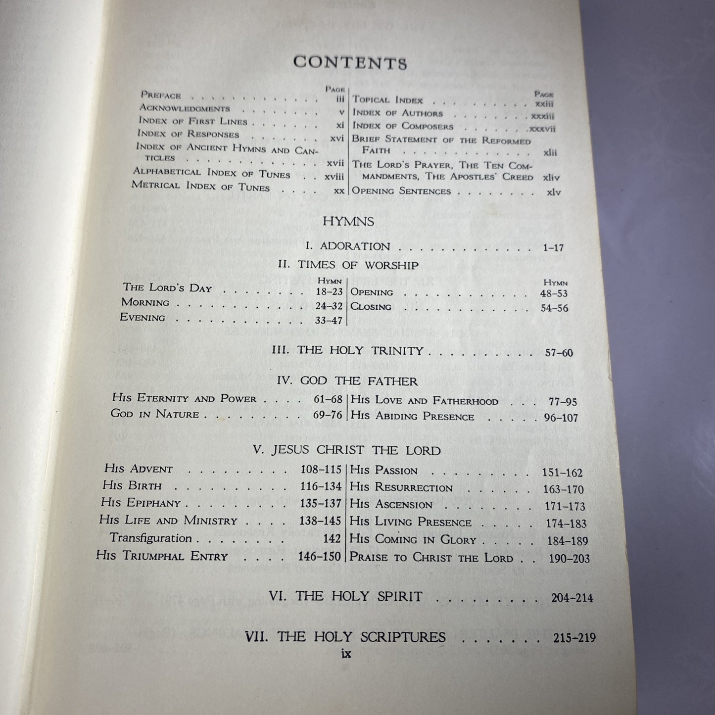 The Hymnal 1958 General Assembly of the Presbyterian Church in the United States