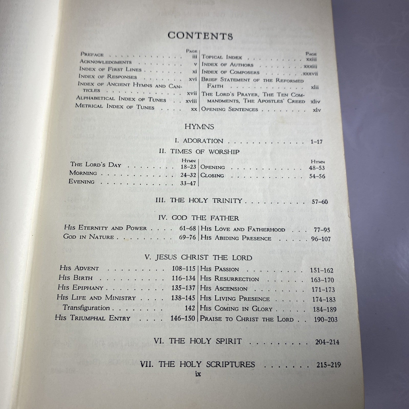 The Hymnal 1958 General Assembly of the Presbyterian Church in the United States