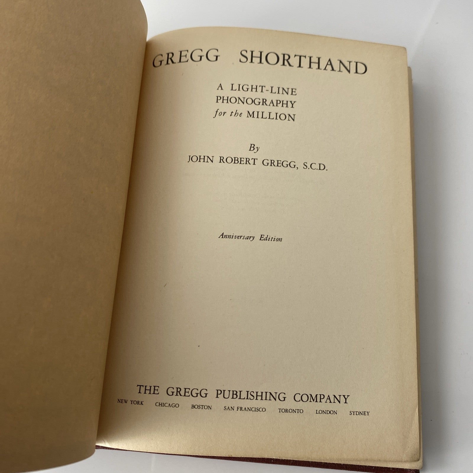 Gregg Shorthand By John Robert Gregg Anniversary Edition HC Textbook Vintage Red