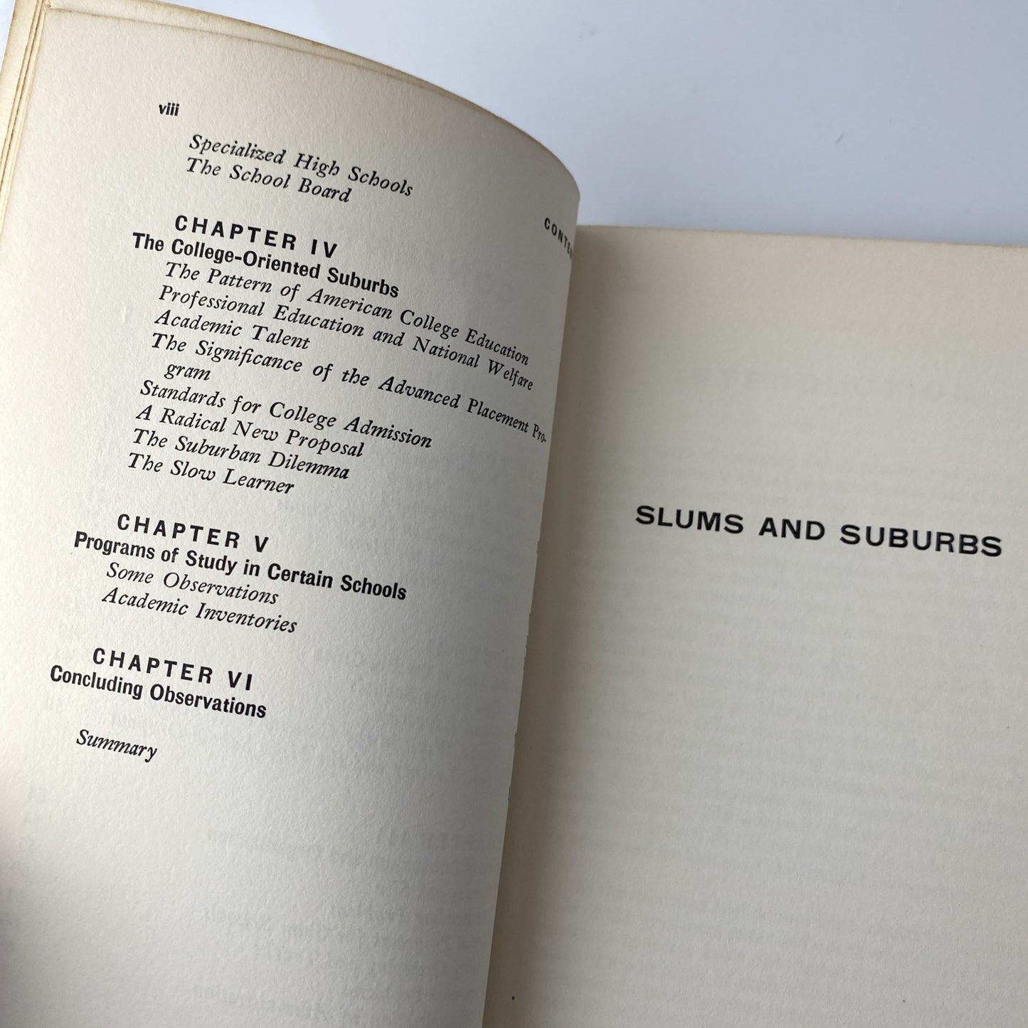 Slums & Suburbs, James B Conant 1961 McGraw Hill Rare Sociology Vintage Paperbac