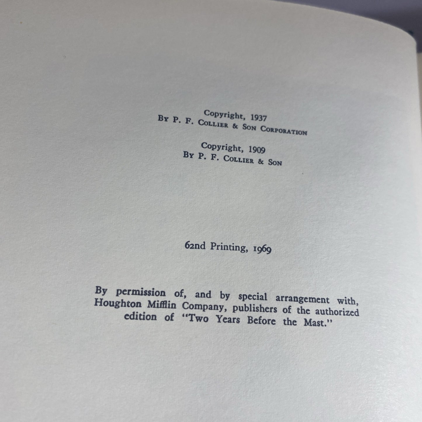 Harvard Classics TWO YEARS BEFORE THE MAST R.H. Dana Jr. DELUXE Edition 1969