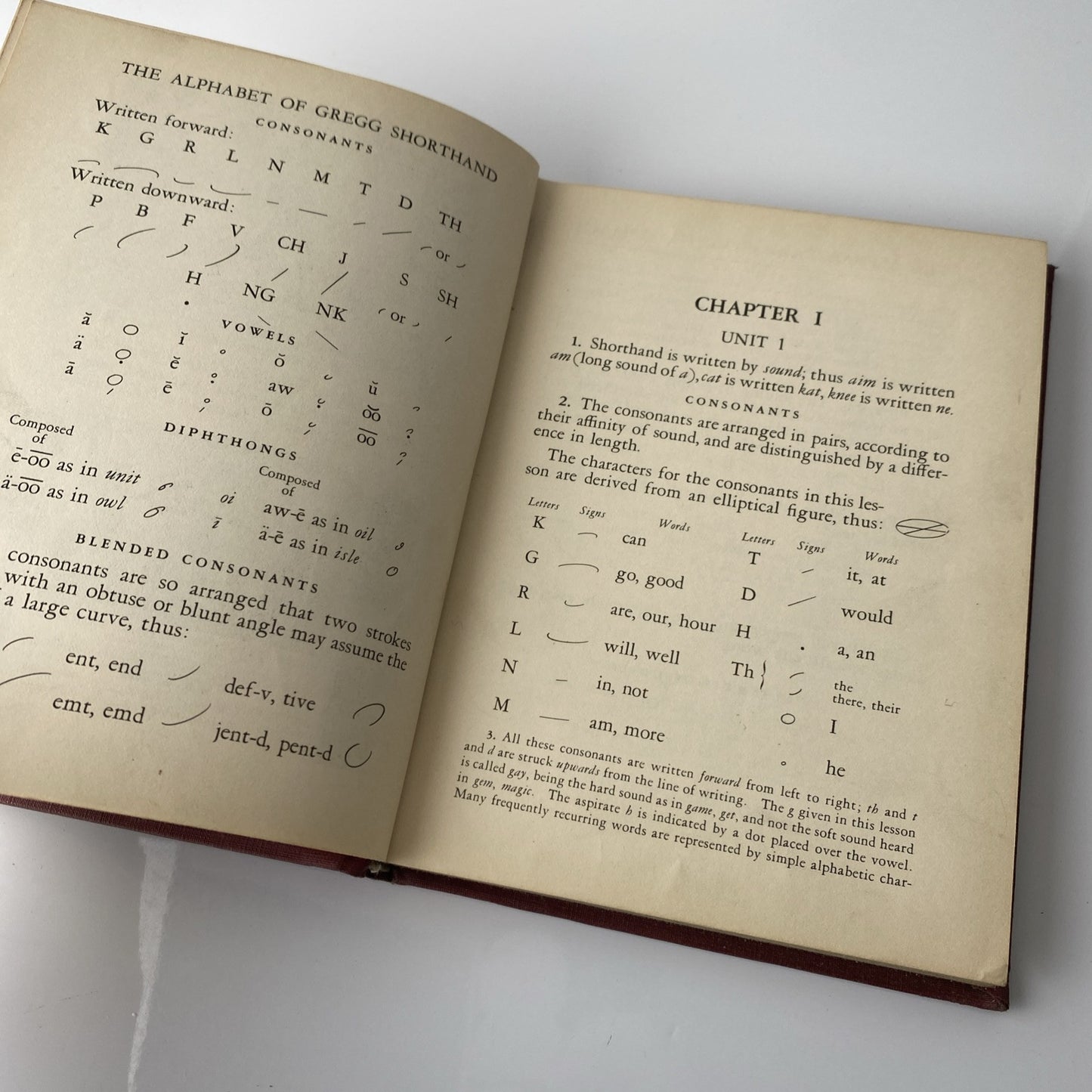 Gregg Shorthand By John Robert Gregg Anniversary Edition HC Textbook Vintage Red