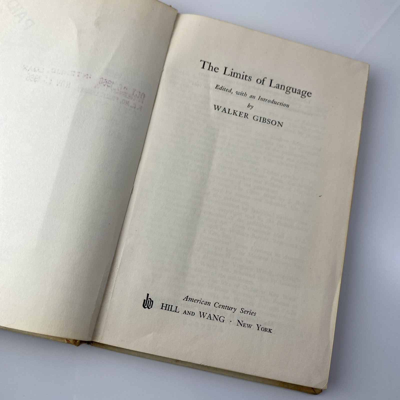 The Limits Of Language Science Philosophy Vintage 1960s Ex Library Book