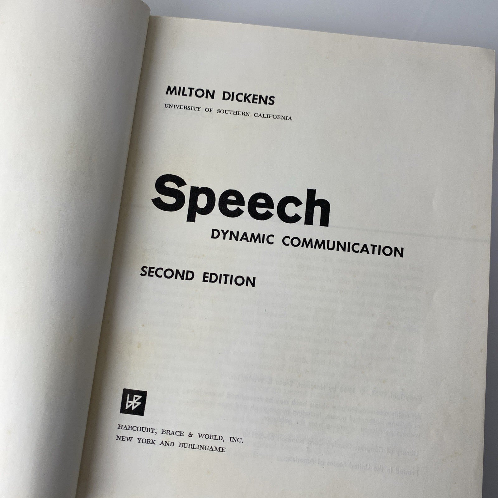 Speech:Dynamic Communication (1954, Hardback) Vintage 50s 60s College Textbook