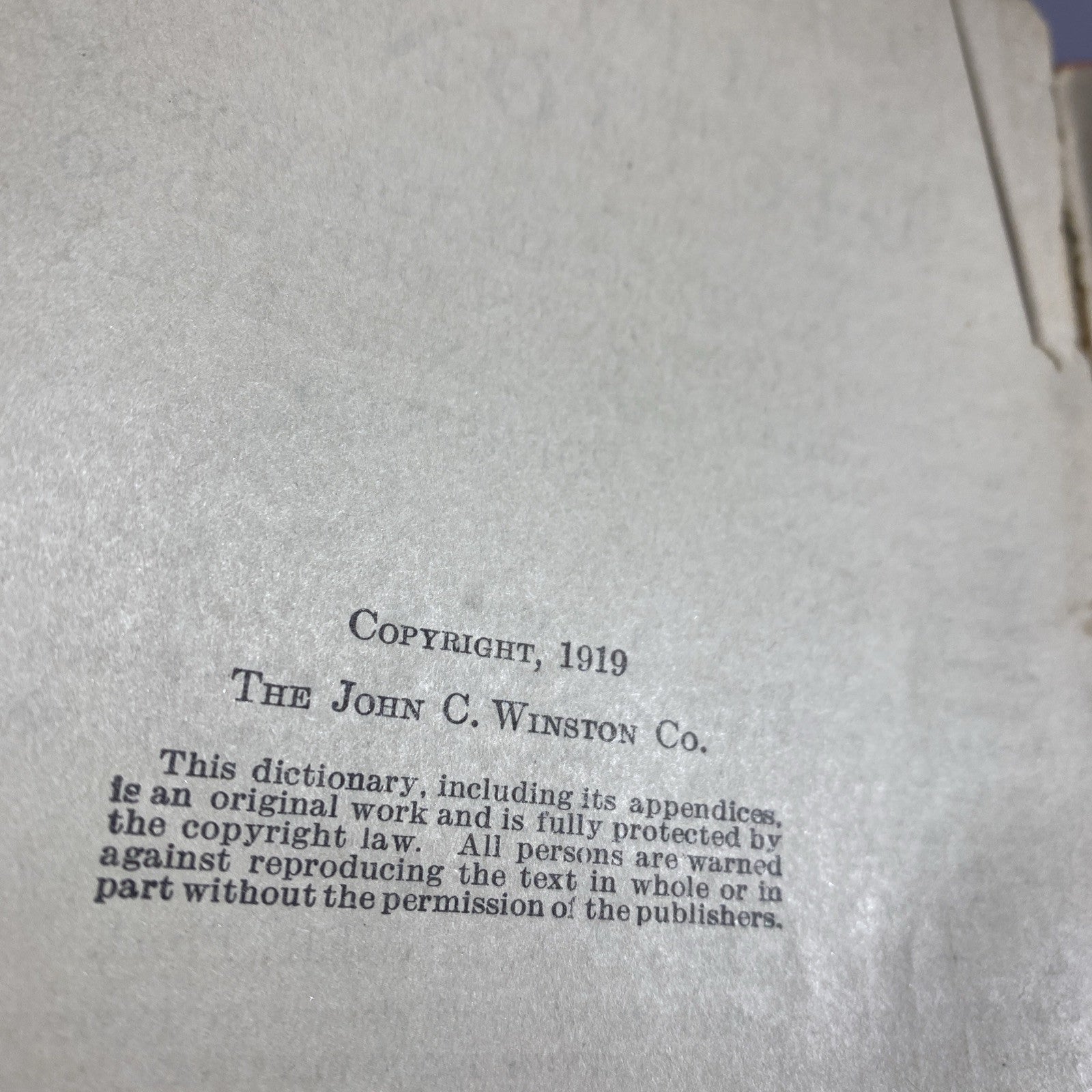 The Winston Simplified Dictionary 1919 Antique Rare Red Book English Soft Bindin