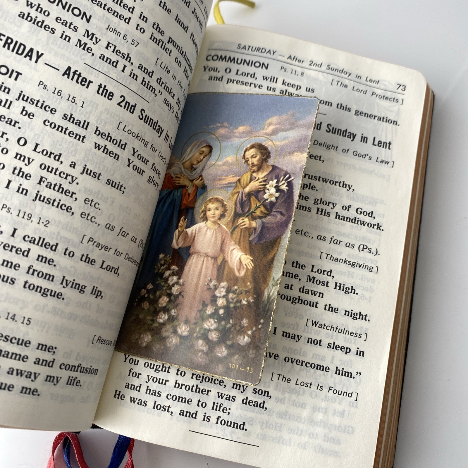 Vintage 1965 Parish Mass Book and Hymnal Old Religious Pictures Leather Unique