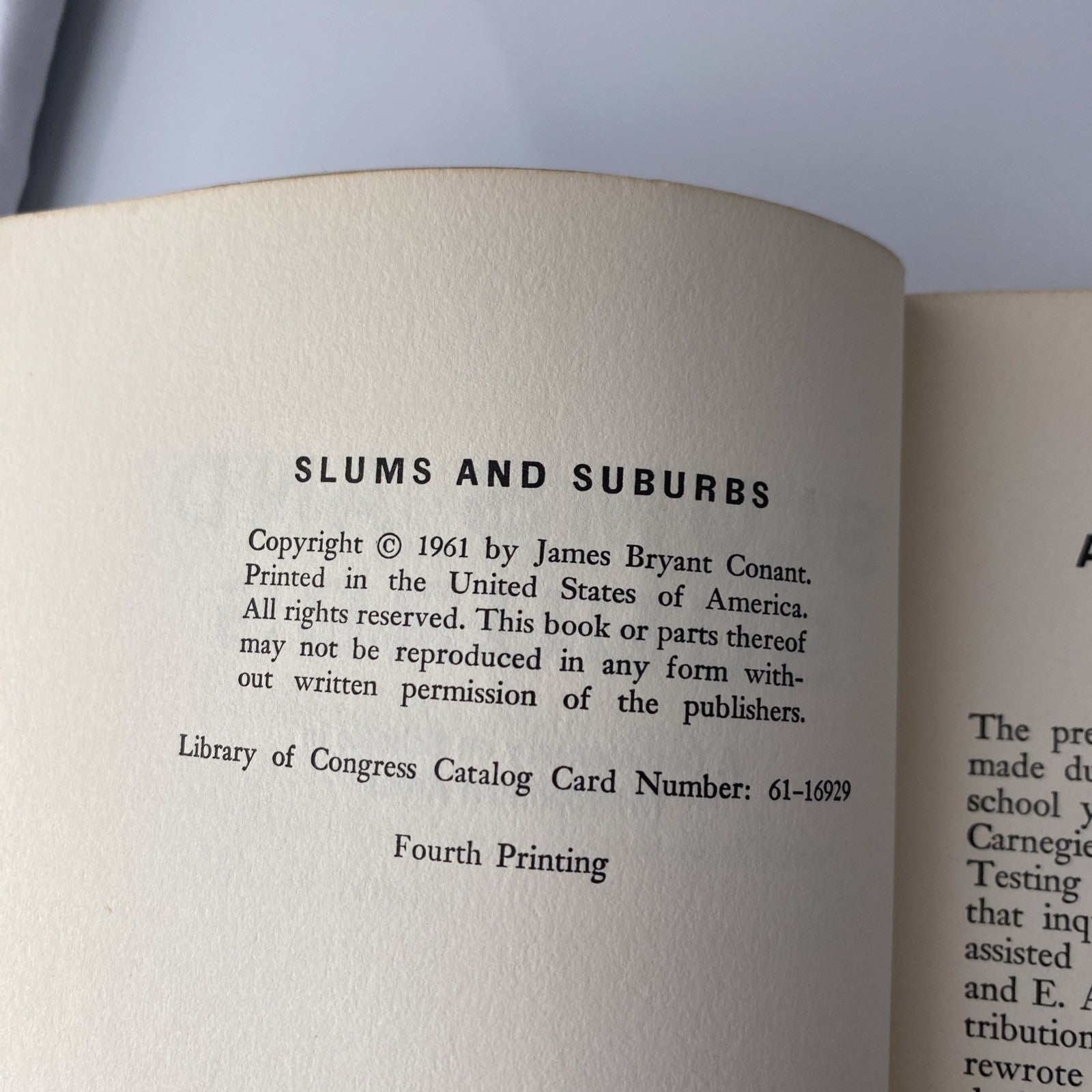 Slums & Suburbs, James B Conant 1961 McGraw Hill Rare Sociology Vintage Paperbac