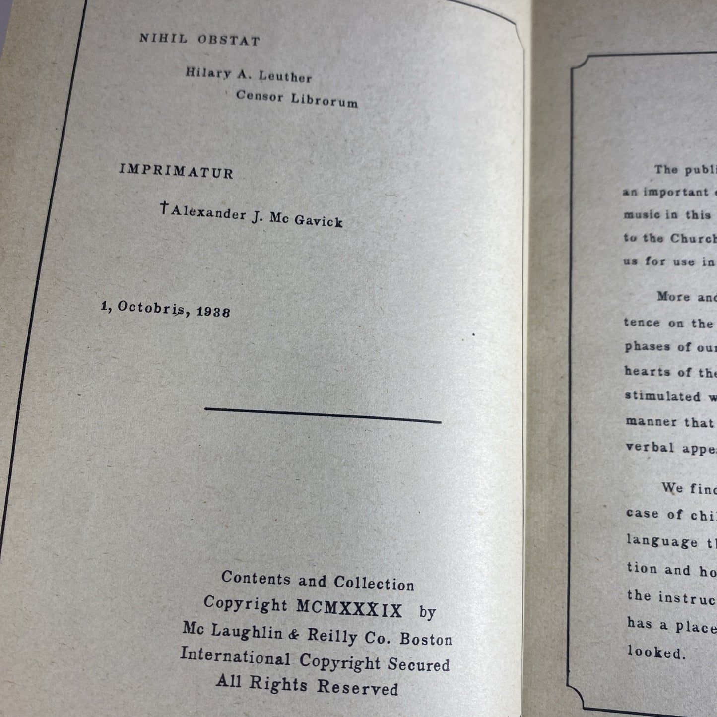 The Saint Rose Hymnal Franciscan Sisters of Perpetual Spine Needs Glued 1939