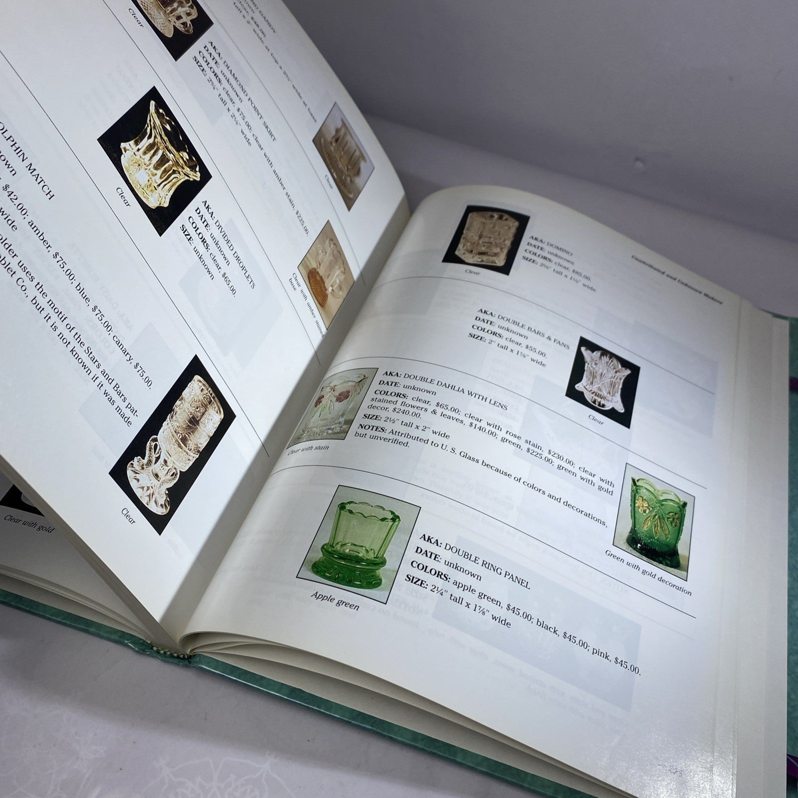 GLASS TOOTHPICK HOLDERS Identification Value BOOK ~ 1999 Bredehoft & Sanford HC