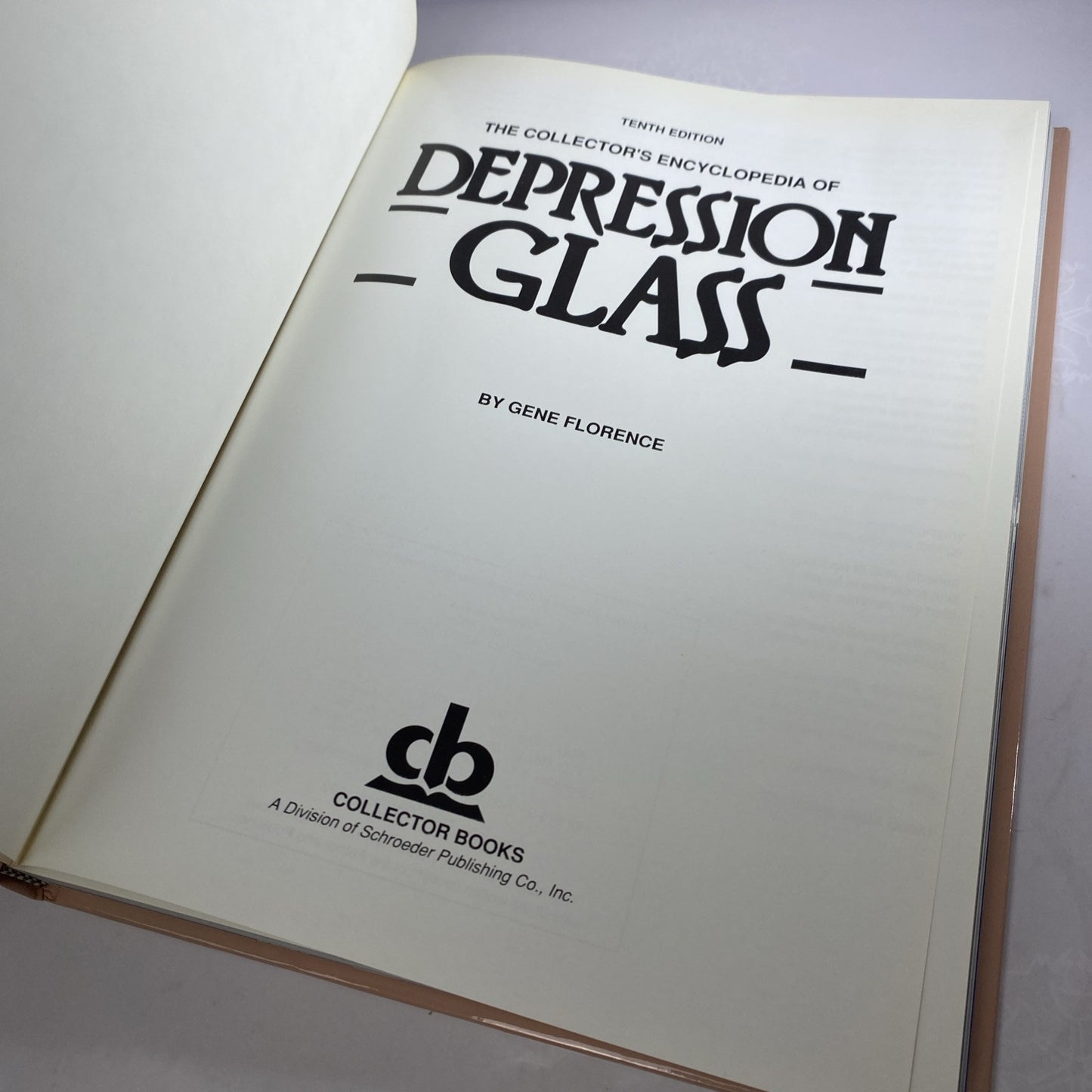 The Collectors Encyclopedia Of Depression Glass 10th Edition Revised 1992 Hardc