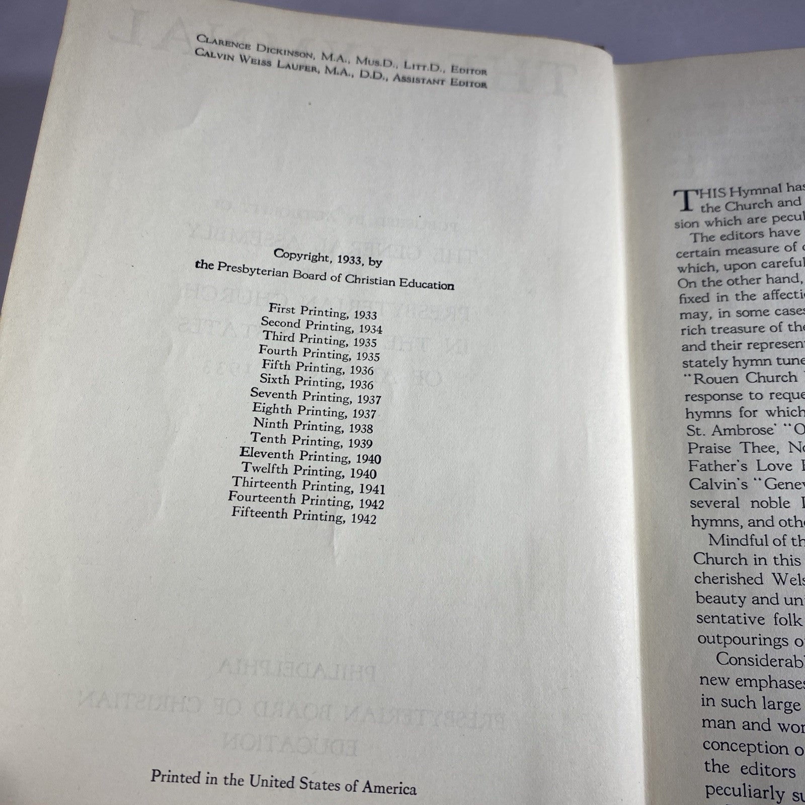The Hymnal 1958 General Assembly of the Presbyterian Church in the United States