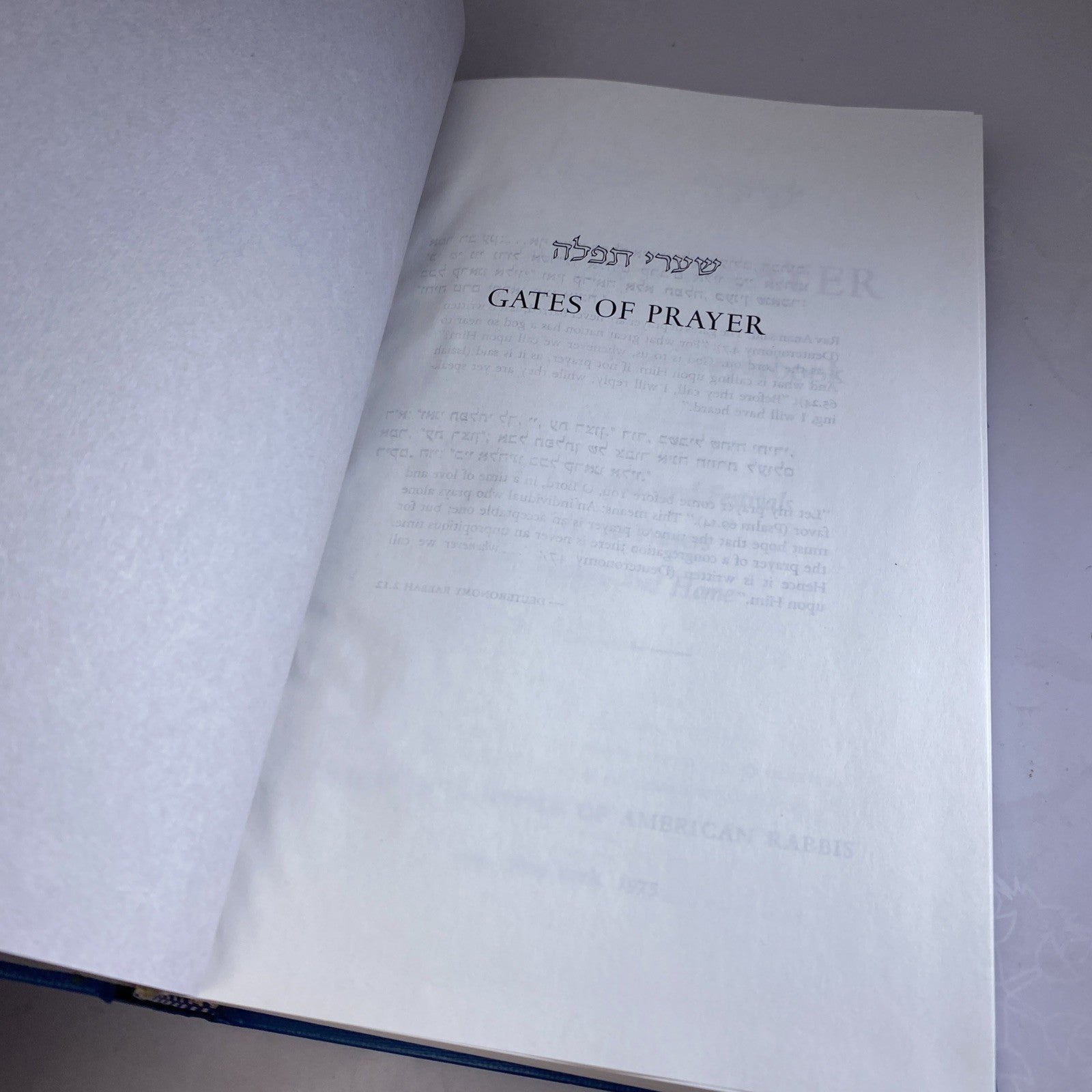 Gates of Prayer The New Union Prayerbook - Weekdays Sabbaths 1994 Jewish Hebrew