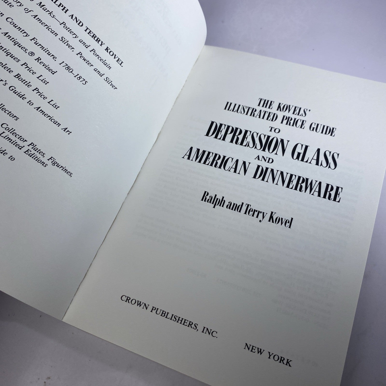The Kovels' Illustrated Price Guide To Depression Glass & American Dinnerware
