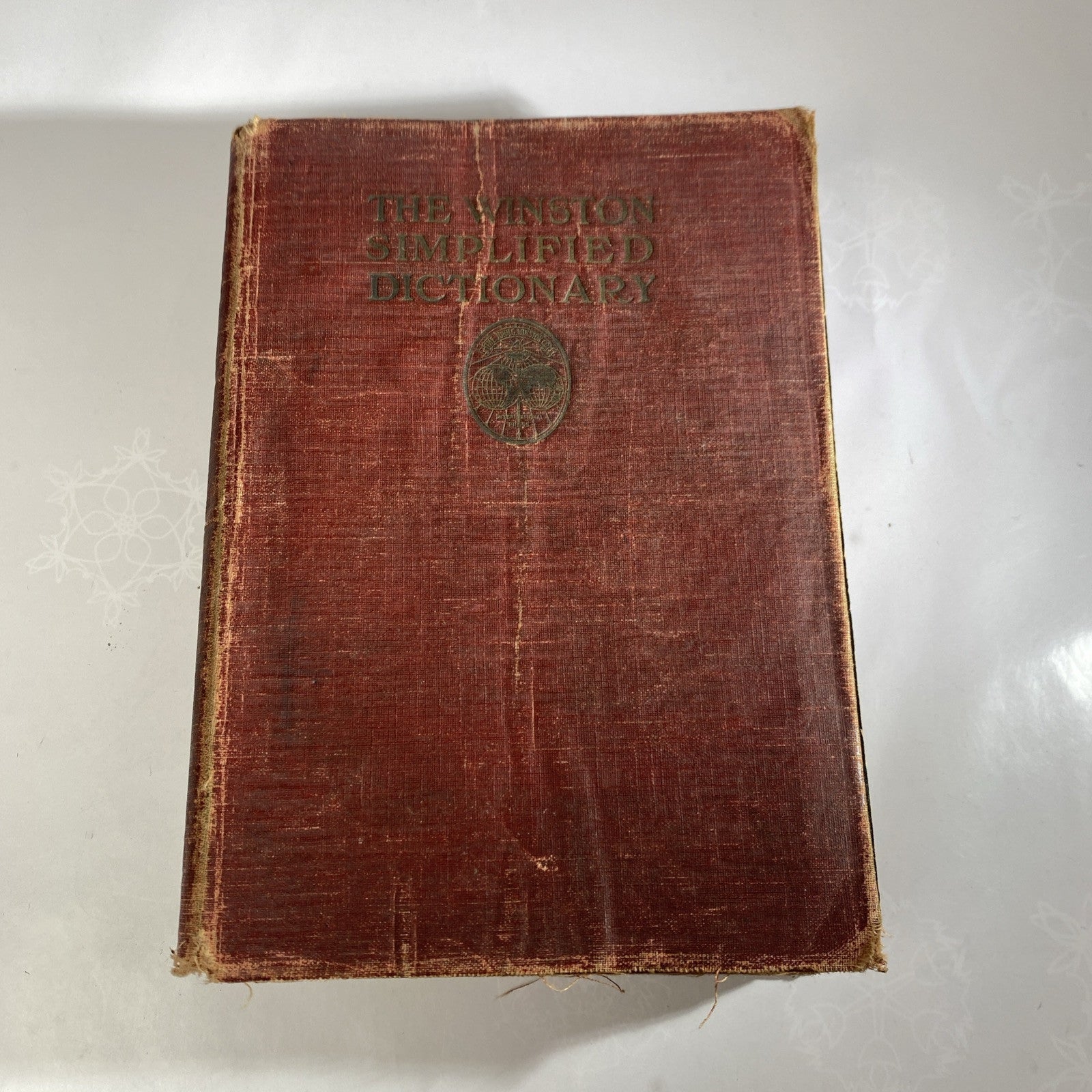 The Winston Simplified Dictionary 1919 Antique Rare Red Book English Soft Bindin