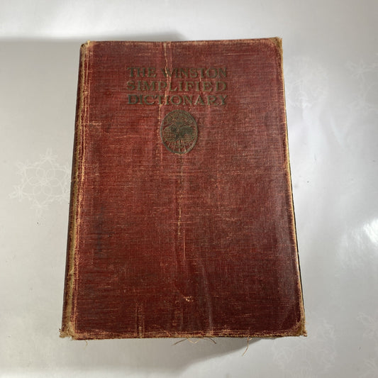 The Winston Simplified Dictionary 1919 Antique Rare Red Book English Soft Bindin